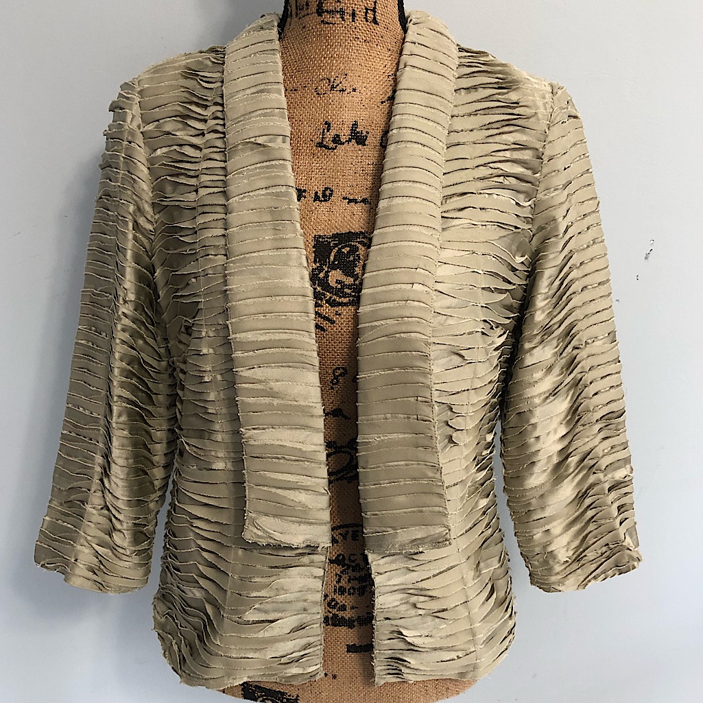 Nwt! Chico's Pleated White Sage Blazer Size Small